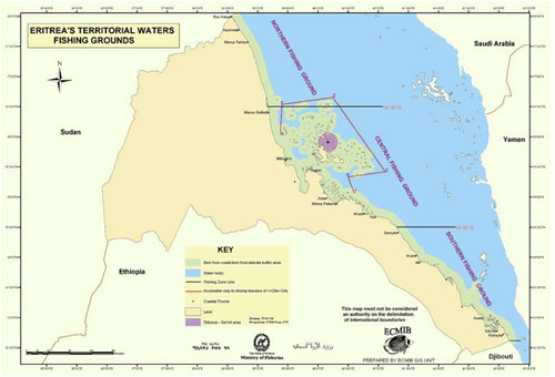 Map: Fisheries in Eritrea